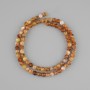 Carnelian beads faceted bead, diameter 5mm ±, length 39cm ± on a thread