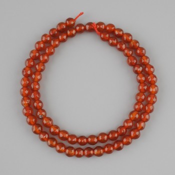 Carnelian beads faceted bead, diameter 6mm ±, length 42cm ± on a thread