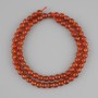 Carnelian beads faceted bead, diameter 6mm ±, length 42cm ± on a thread