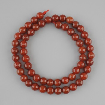 Carnelian beads faceted bead, diameter 8mm ±, length 42cm ± on a thread