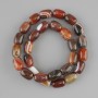 Agate barrel beads, diameter 14x10 mm +-, length 38 cm +- on fishing line