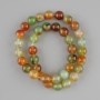 Brazilian Agate beads, smooth round bead, diameter 10mm ±, length 38cm ± on a nylon thread
