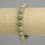 Bracelet green Apatite smooth round bead, diameter 11mm+-, length 18cm+- stretch