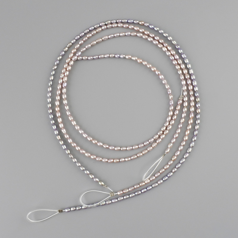 Natural freshwater pearl beads 4-4.5x3mm+-, length 38cm+-