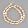 Freshwater pearls natural, delicate peach color 6-7, 5x5-6mm±, strand length 34cm±
