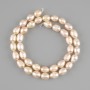 Freshwater Pearl Beads, delicate peach color 8-10x6.5-7mm+-, length 37cm+-