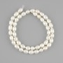 Freshwater pearl beads natural 7–8x5, 5–6mm+-, length 34cm+-