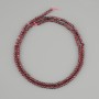 Garnet beads, faceted round bead, diameter 2mm +/-, length 39cm +/-