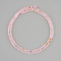 Morganite beads, faceted round bead, diameter 2mm +/-, length 39cm +/-