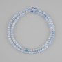 Aquamarine beads faceted rondelle, diameter 3.5×3 mm +-, length 38 cm +-