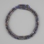 Sapphire beads faceted cube, diameter 3x3mm +/-, length 39cm +/-
