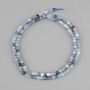 Kyanite beads faceted cube, diameter 3×3 mm +/-, length 39 cm +/-