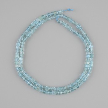 Topaz beads faceted cube, diameter 2x2, 5mm+- , length 39cm+-