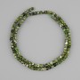 Diopside beads natural stone faceted cube, diameter 3x3mm +- , length 37cm +-
