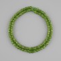 Diopside beads natural stone faceted cubes, diameter 3.5x3.5 mm +-, length 39 cm +-