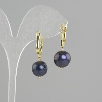 Freshwater Pearl Earrings, Diameter 12mm +/-, Length 30mm +/-