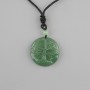 Jade Tree of Life pendant, diameter 36 mm ± on a black cord with adjustable length, length 78 cm ±