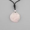 Pendant Tree of Life Pink Quartz, diameter 36 mm ± on a black cord with adjustable fastening, length 78 cm+