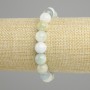 Morganite bracelet natural stone smooth round bead, diameter 10mm +- , length 18cm stretch