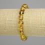 Amber bracelet smooth round bead, diameter 9mm ±, length 18cm stretch