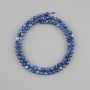 Kyanite beads natural stone faceted bead, diameter 4mm +/-, length 38cm +