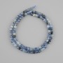 Tourmaline beads natural stone faceted cube, diameter 4x4mm +-, length 39cm +-
