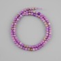 Beads Phosphosiderite faceted cube, diameter 4x4mm±, length 38cm±