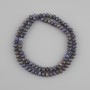 Sapphire beads natural gemstone faceted rondelle, diameter 5x4mm+-, length 39cm+-
