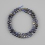 Sapphire beads natural gemstone faceted round bead, diameter 5-5.5 mm +/-, length 38 cm +