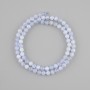 Beads Blue Agate (Sapphire) natural stone faceted round bead, diameter 5mm ±, length 39cm ±