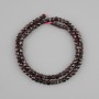 Garnet beads natural gemstone faceted cubes, diameter 4x4mm +/-, length 38cm +/-