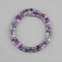 Fluorite beads natural stone faceted bead, diameter 4x4 mm +/-, length 39 cm +