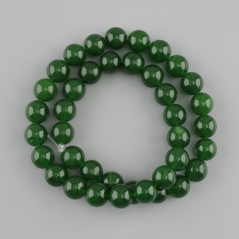 Chrysoprase beads, smooth round bead, diameter 10mm+-, length 38cm+-