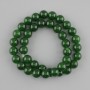 Chrysoprase beads, smooth round bead, diameter 10mm+-, length 38cm+-