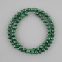 Natural stone beads Malachite smooth bead, diameter 6, 6mm+-, length 40cm+-