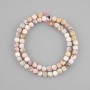 Opal beads faceted cube, diameter 6x6mm +-, length 38cm +/-