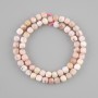 Pink Opal beads faceted cube, diameter 6x6mm+-, length 38cm+