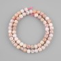 Beads Pink Opal faceted cube, diameter 6-6.5, 5×6-6.5 mm±, length 39 cm±