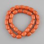 Coral beads barrel, diameter 12, 5x10mm+-, length 40cm+-