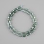 Jadeite beads teardrop, diameter 8x5mm+- seed beads 3mm+-, length 38cm+- thread
