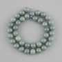 Jadeite beads smooth round, diameter 10mm +/-, length 38cm +/-