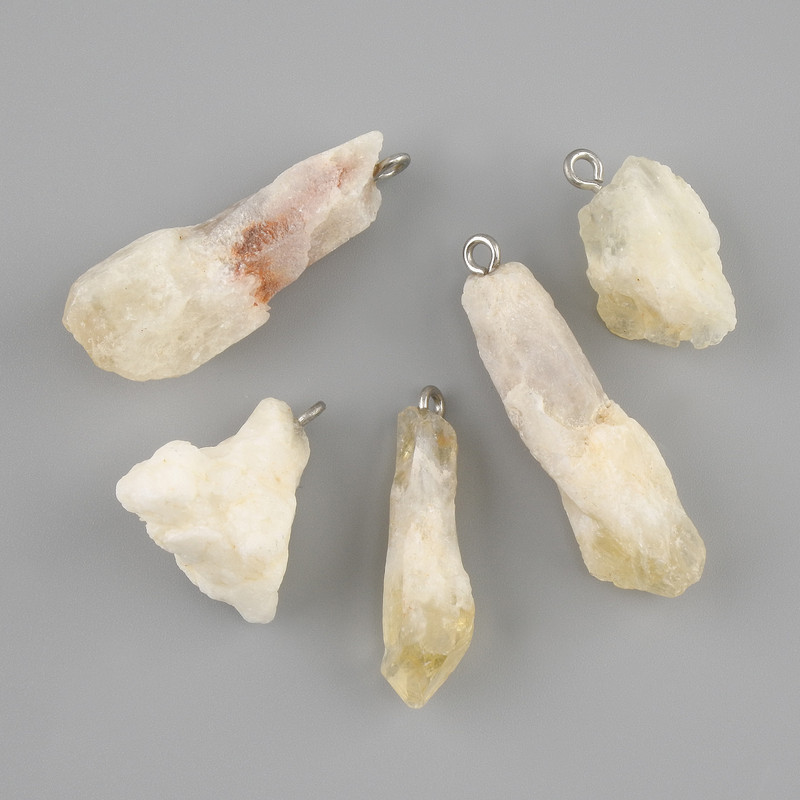 Citrine pendant unpolished natural stone ~ 20-40x11-14mm+- assorted sizes
