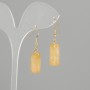 Earrings Citrine cylinder, diameter 18x8mm +/-, length 40mm +/-
