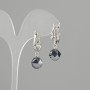 Earrings Terahertz Faceted, diameter 10x9mm ±, length 30mm ±