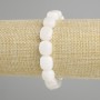 Bracelet White Quartz tumbled, diameter 12-13x10mm ±, length 18cm ± stretch