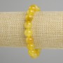 Bracelet yellow Agate smooth bead, diameter 10mm +-, length 18cm +-, stretch