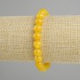 Bracelet yellow Agate smooth bead, diameter 8mm±, length 18cm± on stretch