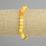 Bracelet Yellow Agate (single) smooth bead, diameter 6mm +/- , length 18cm +/- stretch