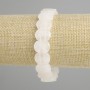 Bracelet Mountain Crystal smooth link, diameter 14x10mm +/-, length 18cm +/- stretch