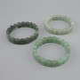 Jade bracelet, smooth link beads, diameter 14×10mm +/-, length 18cm +/- stretch